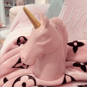 Baby pink unicorn piggy bank